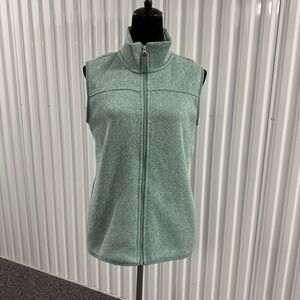 Eddie Bauer Women’s Heather Blue Fleece Vest Size Small